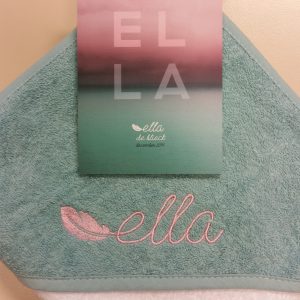 Jade badcape voor Ella