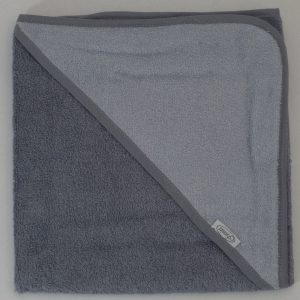 Antraciet/grijze badcape
