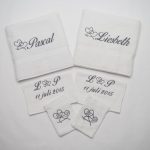 Douchelakens, gastendoekjes en washandjes - huwelijk Pascal en Liesbeth