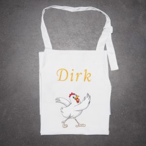 Schort Dirk met kip