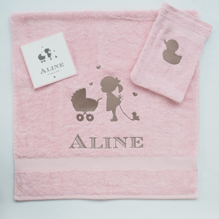 Handdoek en washandje - Aline