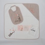 Set Lena met giraf: badcape, washand en slab