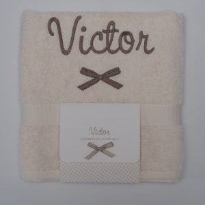 Douchelaken Victor met kaartje