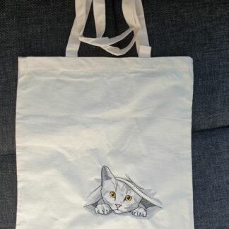 Linnen tas met poes